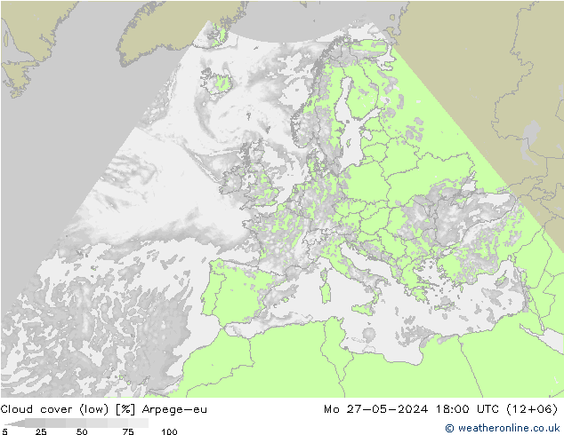 Nubi basse Arpege-eu lun 27.05.2024 18 UTC