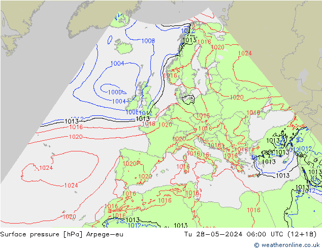 ciśnienie Arpege-eu wto. 28.05.2024 06 UTC