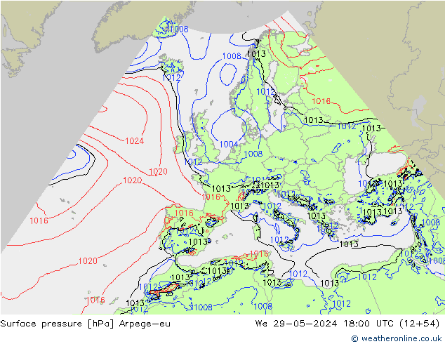 ciśnienie Arpege-eu śro. 29.05.2024 18 UTC