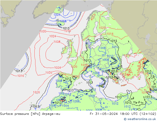 ciśnienie Arpege-eu pt. 31.05.2024 18 UTC