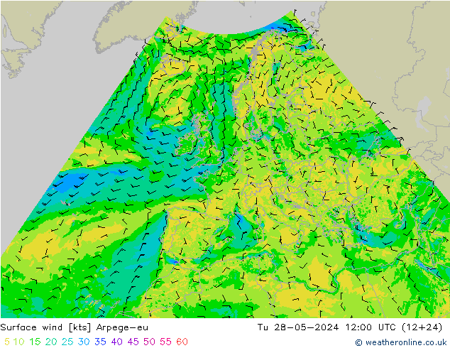 Bodenwind Arpege-eu Di 28.05.2024 12 UTC