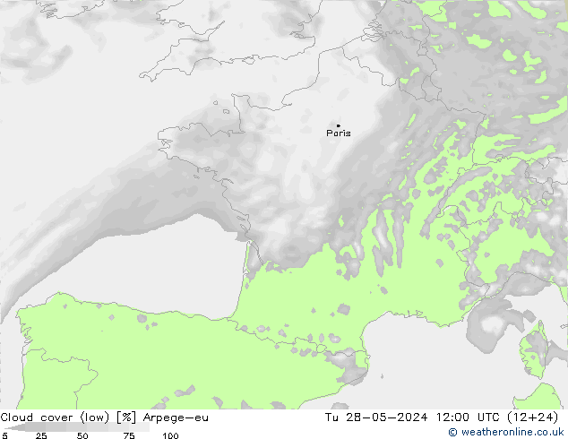 облака (низкий) Arpege-eu вт 28.05.2024 12 UTC