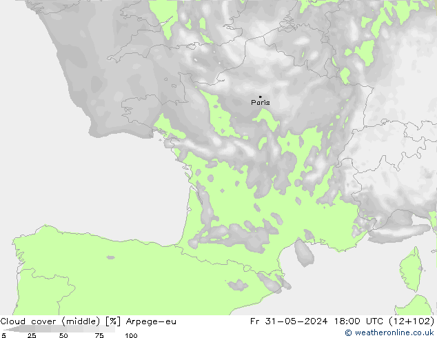 облака (средний) Arpege-eu пт 31.05.2024 18 UTC