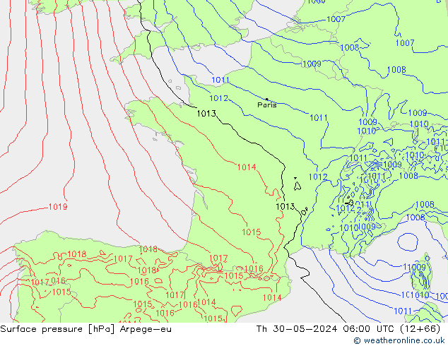 pression de l'air Arpege-eu jeu 30.05.2024 06 UTC