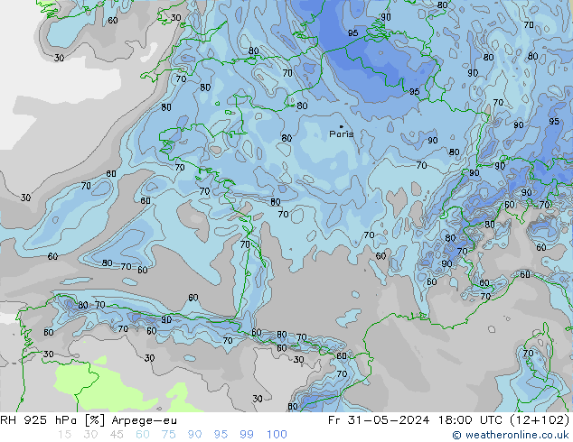 RV 925 hPa Arpege-eu vr 31.05.2024 18 UTC