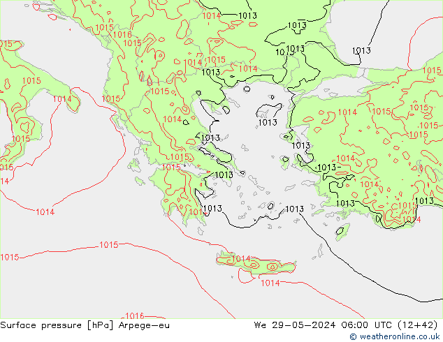 Luchtdruk (Grond) Arpege-eu wo 29.05.2024 06 UTC