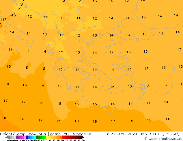 Height/Temp. 850 hPa Arpege-eu Fr 31.05.2024 06 UTC