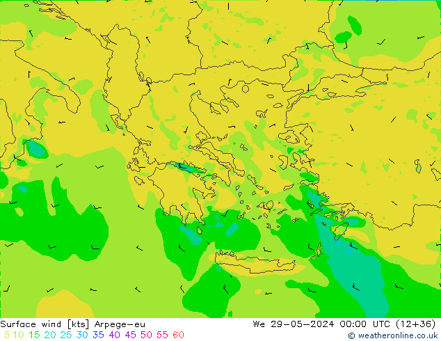  10 m Arpege-eu  29.05.2024 00 UTC