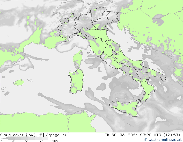 Bulutlar (düşük) Arpege-eu Per 30.05.2024 03 UTC