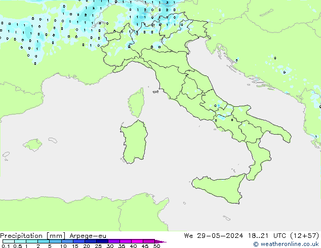 Srážky Arpege-eu St 29.05.2024 21 UTC