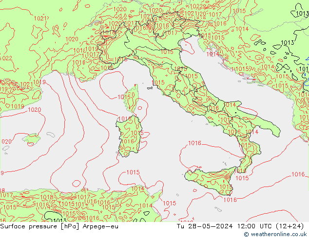 pression de l'air Arpege-eu mar 28.05.2024 12 UTC