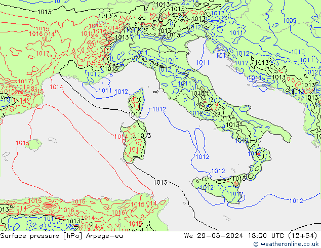ciśnienie Arpege-eu śro. 29.05.2024 18 UTC