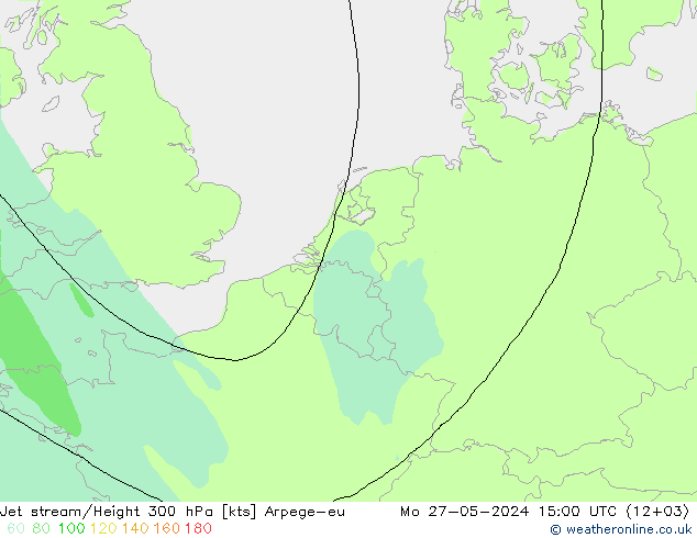 Corriente en chorro Arpege-eu lun 27.05.2024 15 UTC