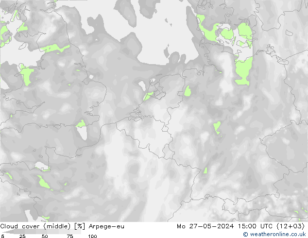 Wolken (mittel) Arpege-eu Mo 27.05.2024 15 UTC
