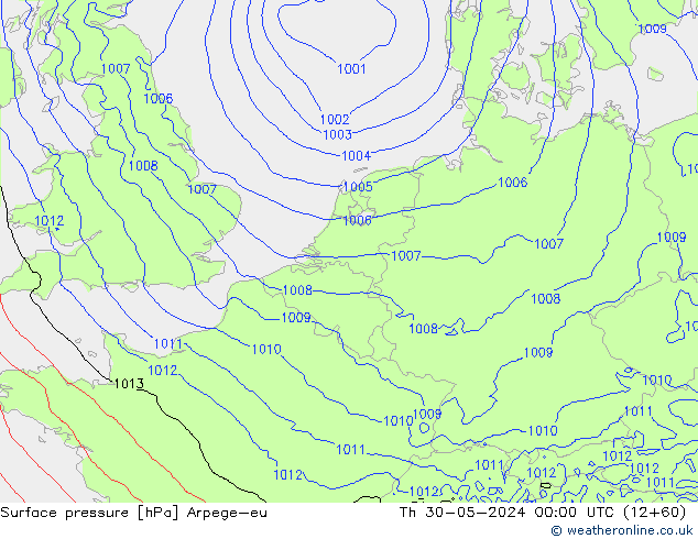 Bodendruck Arpege-eu Do 30.05.2024 00 UTC