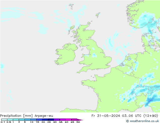 Precipitation Arpege-eu Fr 31.05.2024 06 UTC