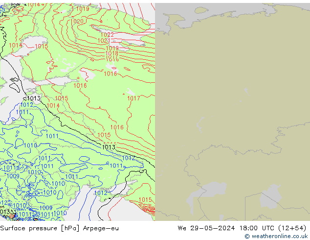 Surface pressure Arpege-eu We 29.05.2024 18 UTC