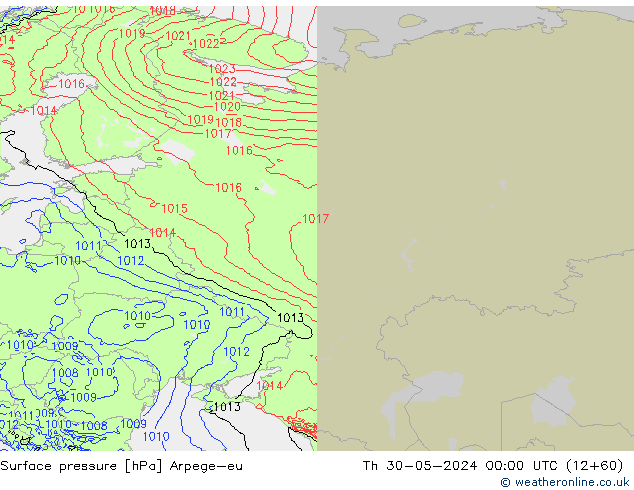 Luchtdruk (Grond) Arpege-eu do 30.05.2024 00 UTC