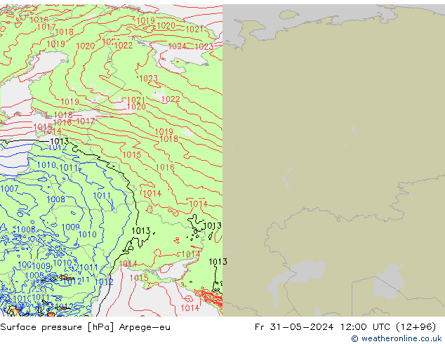 Yer basıncı Arpege-eu Cu 31.05.2024 12 UTC