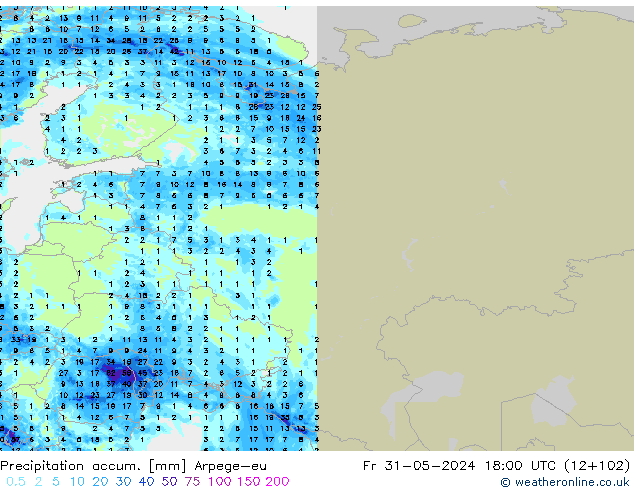 Nied. akkumuliert Arpege-eu Fr 31.05.2024 18 UTC