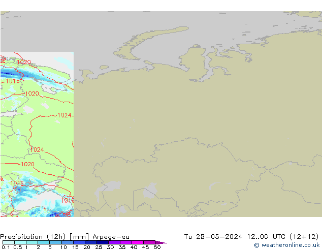 Precipitazione (12h) Arpege-eu mar 28.05.2024 00 UTC