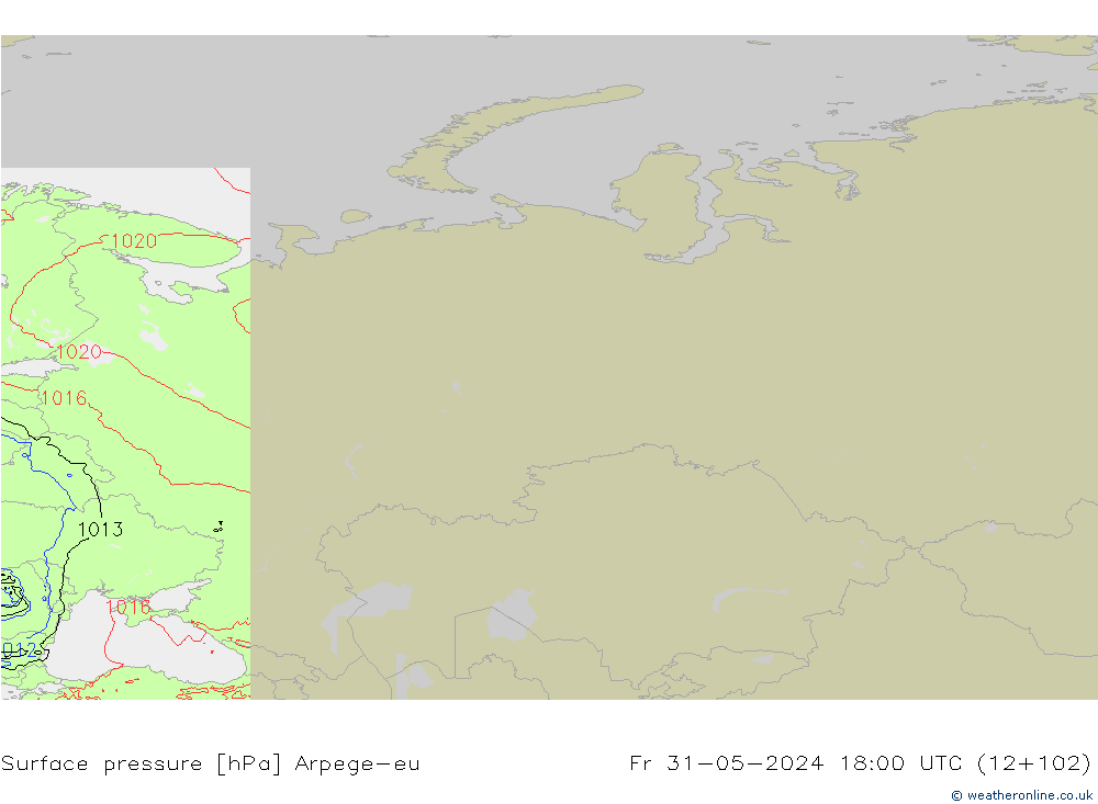 Yer basıncı Arpege-eu Cu 31.05.2024 18 UTC