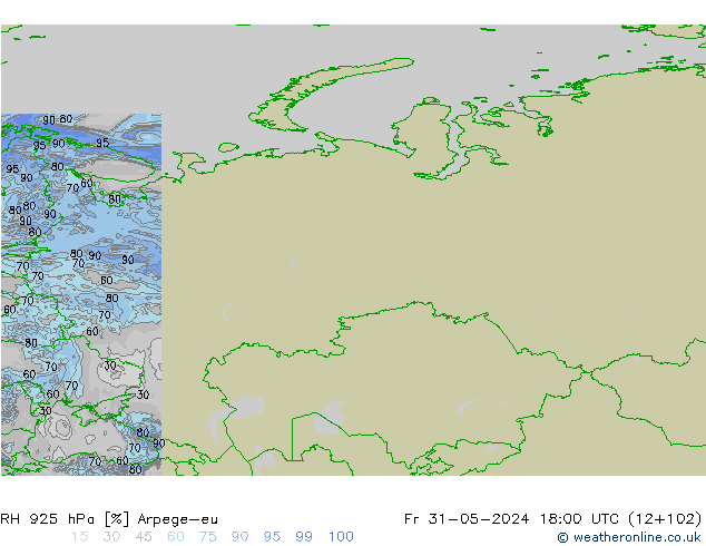 925 hPa Nispi Nem Arpege-eu Cu 31.05.2024 18 UTC