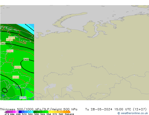 Thck 500-1000hPa Arpege-eu mar 28.05.2024 15 UTC