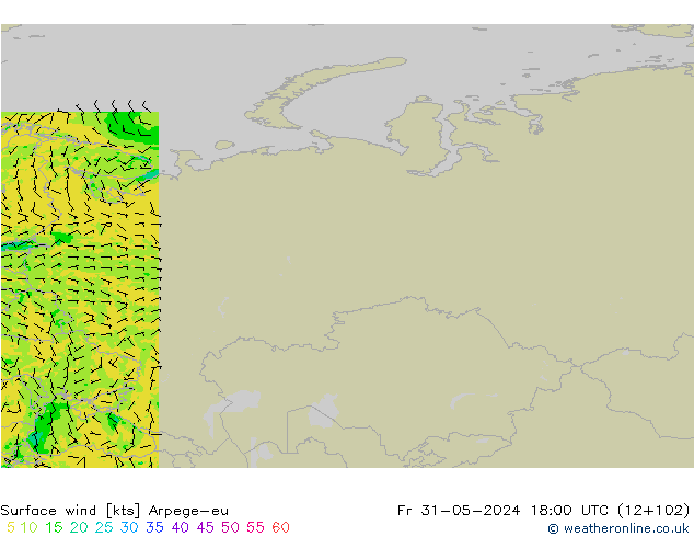  10 m Arpege-eu  31.05.2024 18 UTC