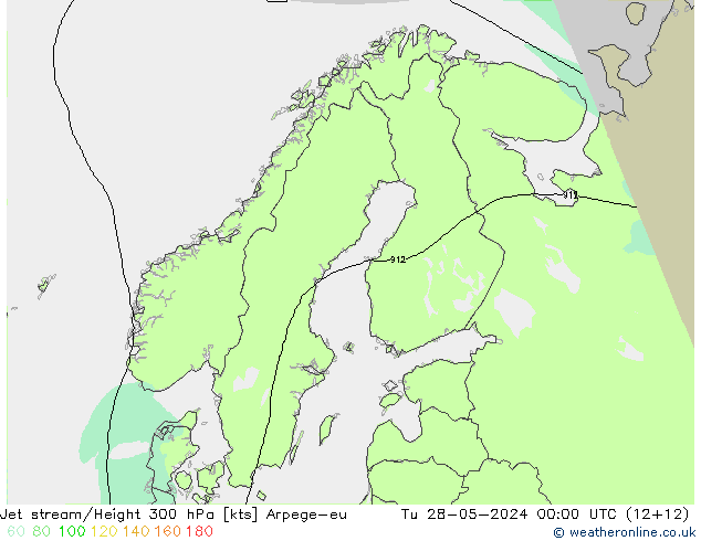 Prąd strumieniowy Arpege-eu wto. 28.05.2024 00 UTC