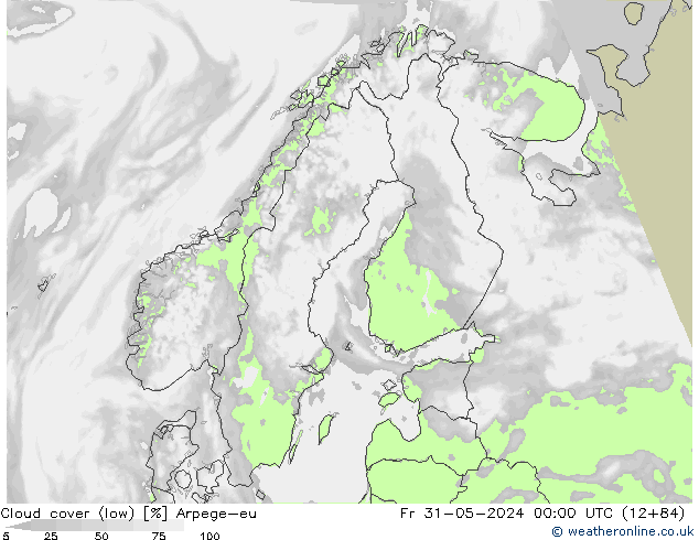Wolken (tief) Arpege-eu Fr 31.05.2024 00 UTC
