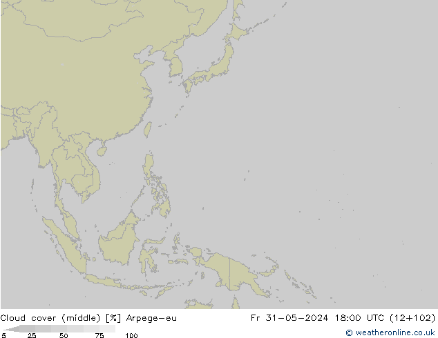Bewolking (Middelb.) Arpege-eu vr 31.05.2024 18 UTC