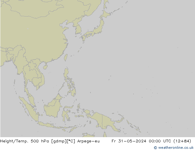 Geop./Temp. 500 hPa Arpege-eu vie 31.05.2024 00 UTC