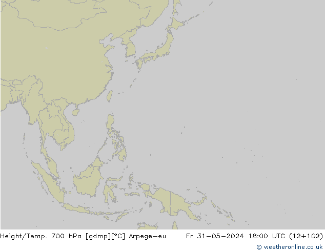 Height/Temp. 700 hPa Arpege-eu Fr 31.05.2024 18 UTC