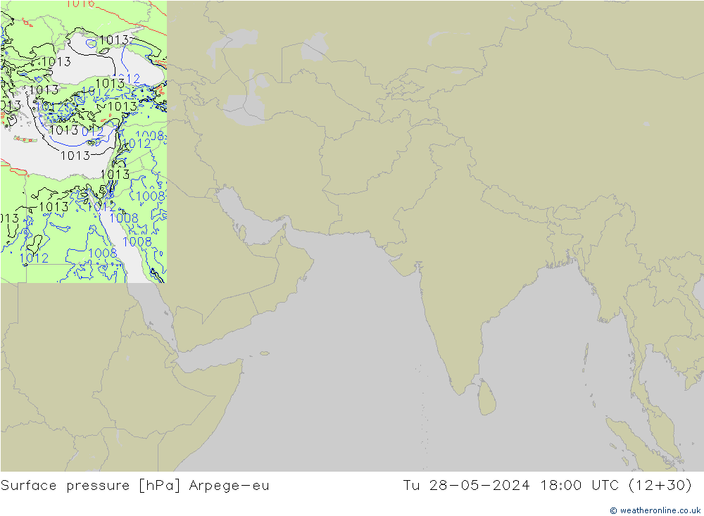 Yer basıncı Arpege-eu Sa 28.05.2024 18 UTC