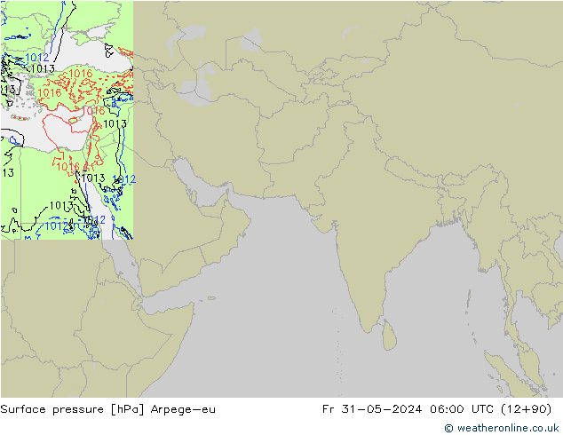 Presión superficial Arpege-eu vie 31.05.2024 06 UTC