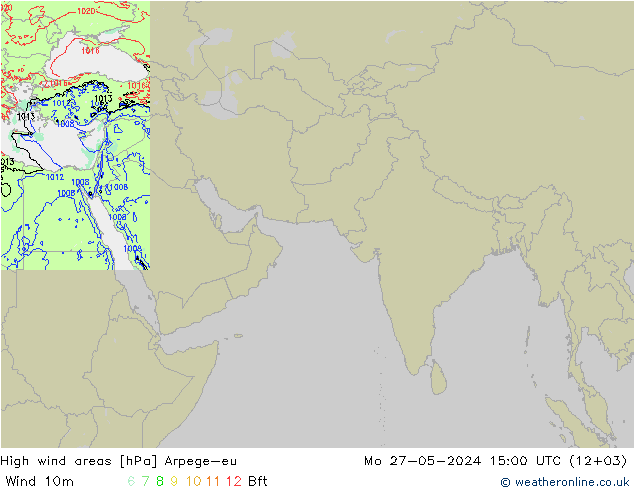 High wind areas Arpege-eu Mo 27.05.2024 15 UTC