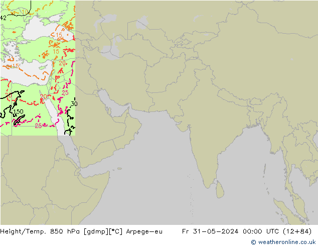 Height/Temp. 850 hPa Arpege-eu Fr 31.05.2024 00 UTC