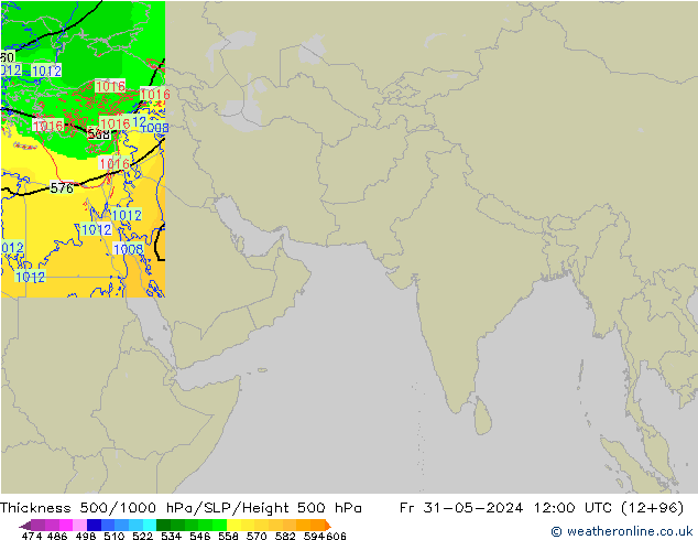 Thck 500-1000hPa Arpege-eu Sex 31.05.2024 12 UTC