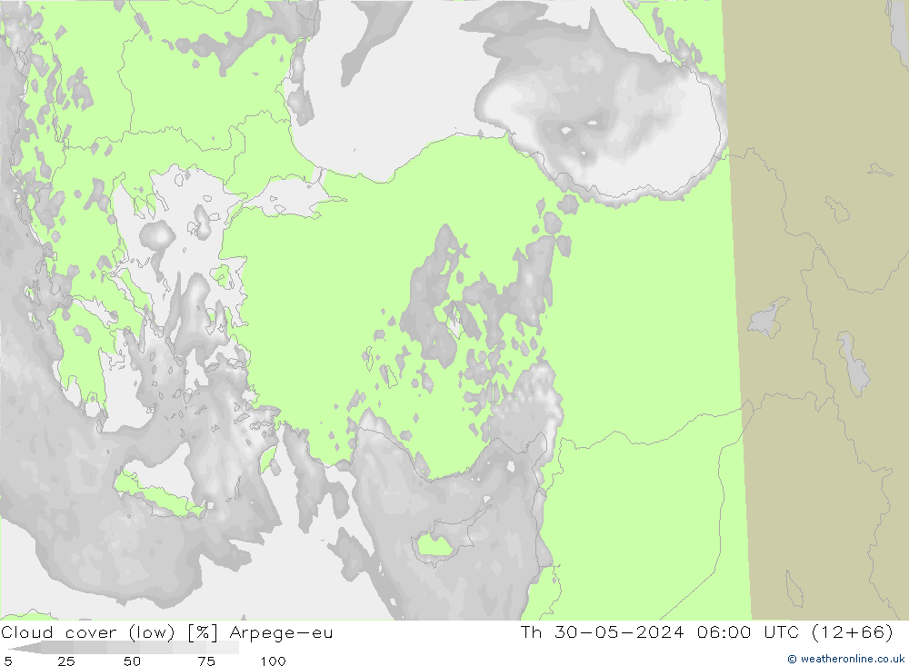 Nuages (bas) Arpege-eu jeu 30.05.2024 06 UTC