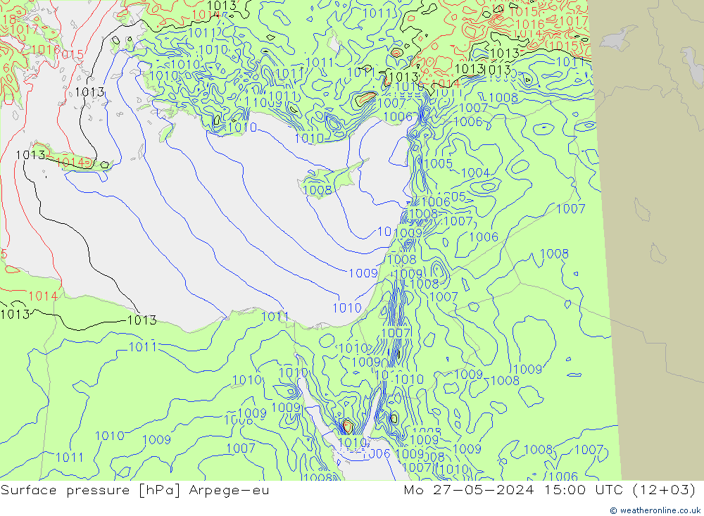 Luchtdruk (Grond) Arpege-eu ma 27.05.2024 15 UTC