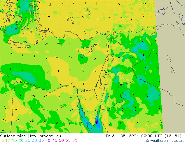  10 m Arpege-eu  31.05.2024 00 UTC