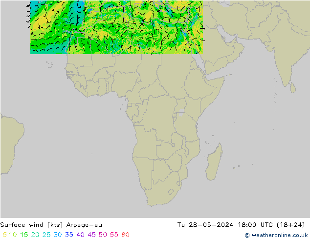 ветер 10 m Arpege-eu вт 28.05.2024 18 UTC