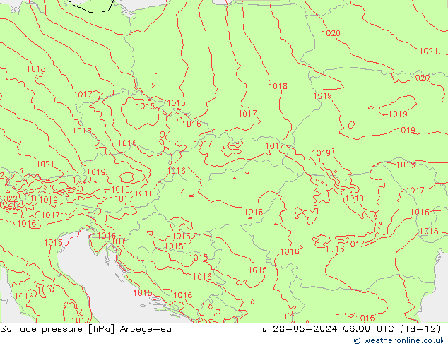 Yer basıncı Arpege-eu Sa 28.05.2024 06 UTC