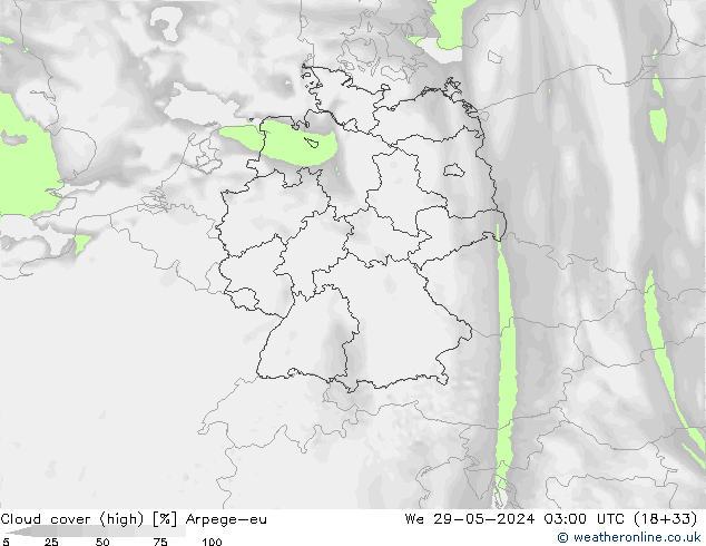 Nubes altas Arpege-eu mié 29.05.2024 03 UTC