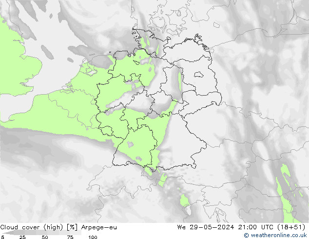 vysoký oblak Arpege-eu St 29.05.2024 21 UTC
