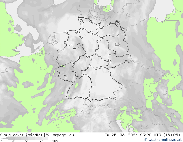 Nubes medias Arpege-eu mar 28.05.2024 00 UTC