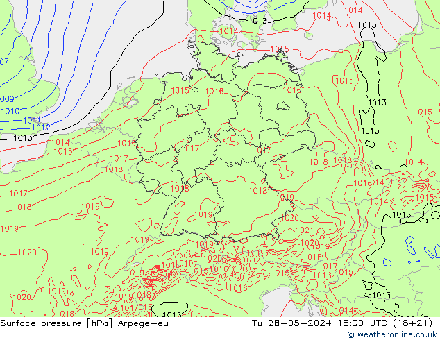Bodendruck Arpege-eu Di 28.05.2024 15 UTC
