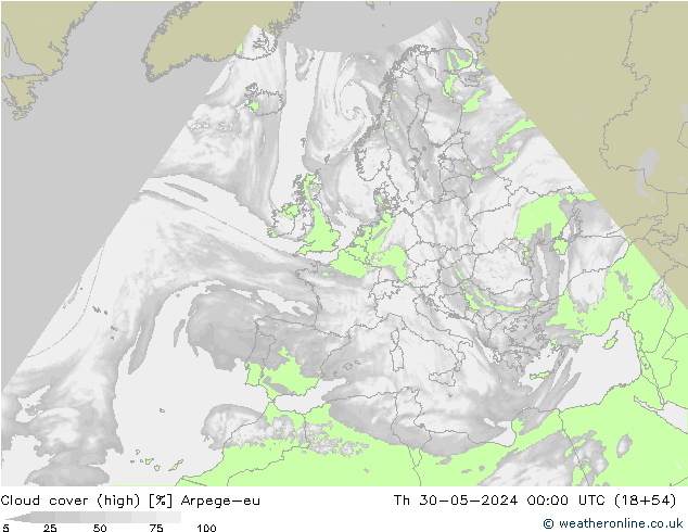 Bulutlar (yüksek) Arpege-eu Per 30.05.2024 00 UTC