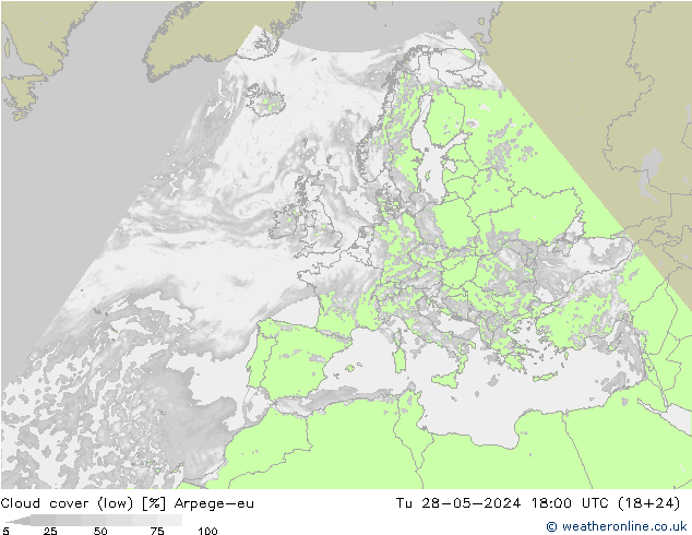 облака (низкий) Arpege-eu вт 28.05.2024 18 UTC